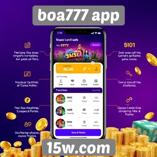 Visão geral das funcionalidades do boa777 app